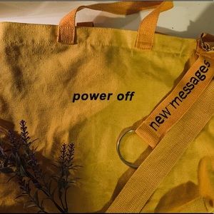 SOLD! yellow messenger bag!!